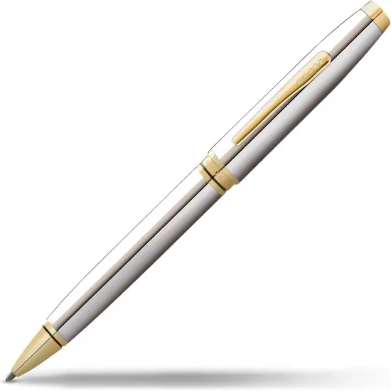 Polished Chrome with Gold-Tone Ballpoint Pen {1}