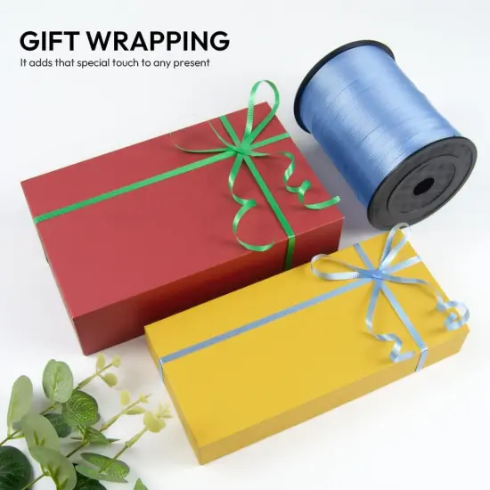 White Crimped Curling Ribbon, 1/5" Wide x 500 Yards Christmas Curling Ribbons {3}