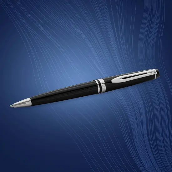 Ballpoint Pen, Gloss Black with Chrome Trim, Medium Tip, Blue Ink, Luxury Pen in Gift Box, Great Gift for Coworker {3}