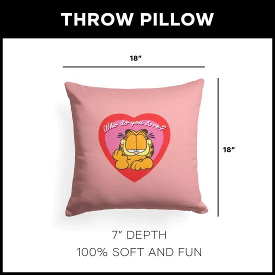 Nickelodeon Garfield Valentine's Day Throw Pillow 18&times;18 Inches Garf love {5}