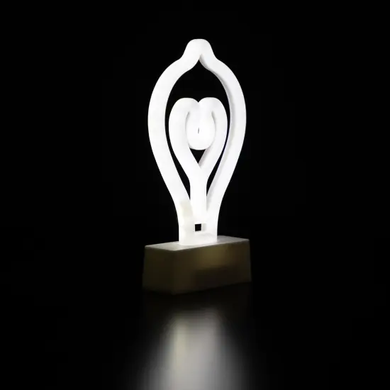 Northlight LED Bulb Neon Table Light - 8.5" White {5}