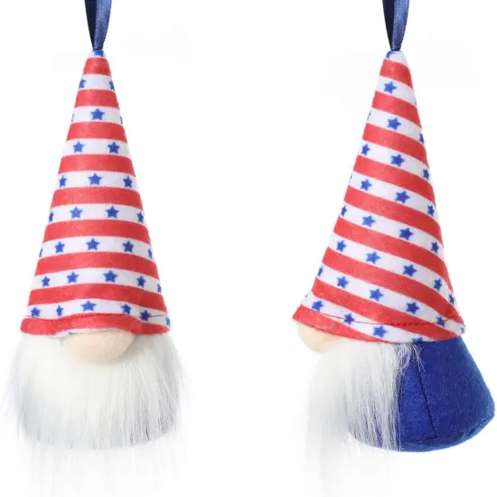 4th of July Gnome Independence Day Hanging Ornaments Set of 10 {3}