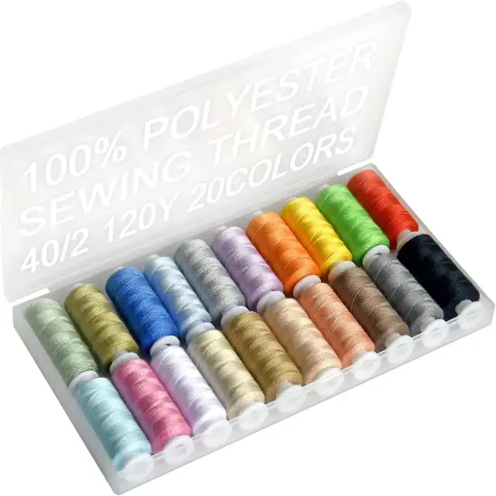 20 Color Handy Polyester Sewing Threads 120 yds Each {1}