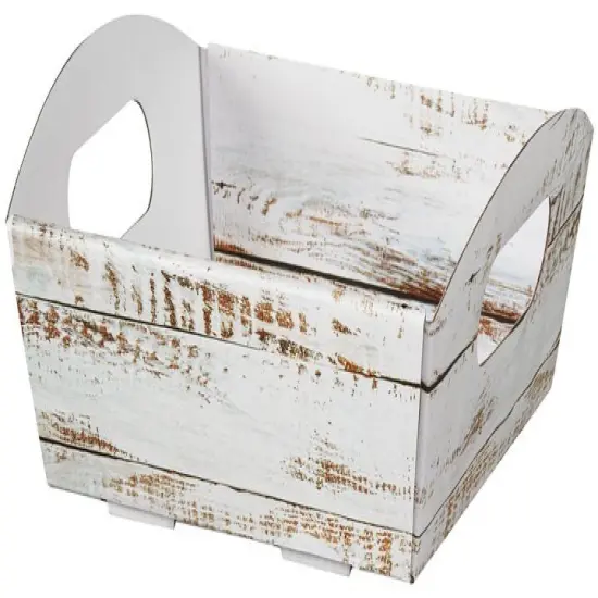 Distressed White Wood Presentation Trays {1}