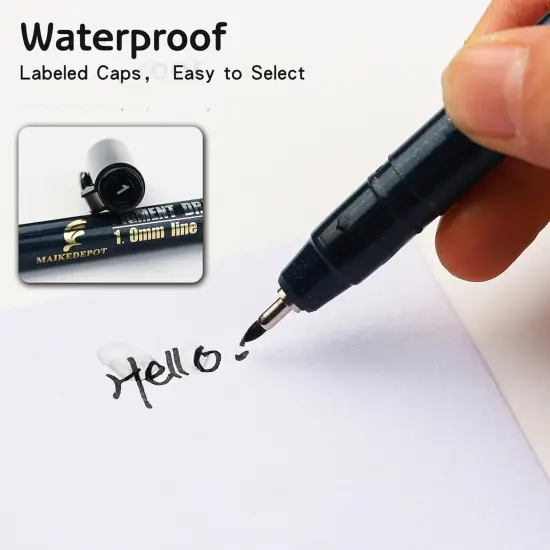 Micro Fineliner Drawing Art Pens Calligraphy Pens for Artist Drawing Supplies, 16 Set Waterproof Black Ink Pens for Sketching,Technical Drawing {4}