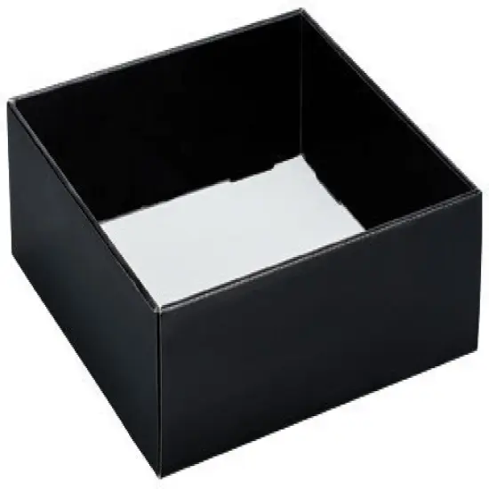Pack/6: Black Decorative Trays - 8 x 8 x 3" {2}