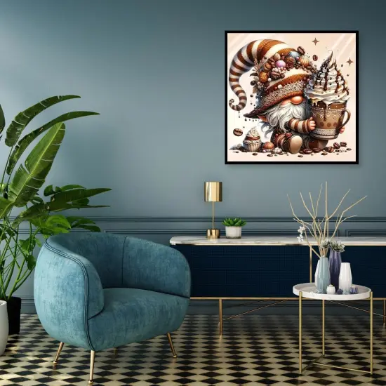 Gnome Diamond Art Kits for Adults,DIY 5D Diamond Painting Kits for Beginners, Round Full Drill Diamond Dots Paintings,Diamonds Pictures Gem Art for Adults Crafts Home Decor {5}