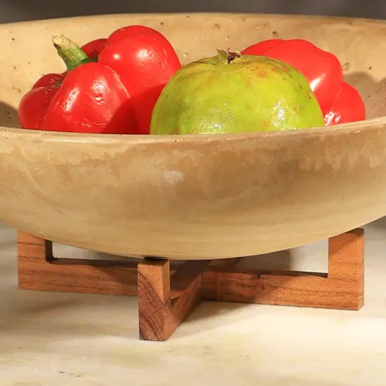 Flex Bowl with Wooden Stand {2}