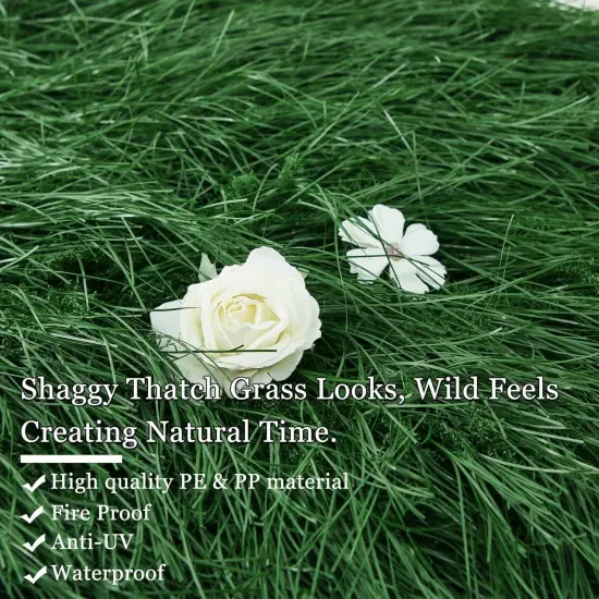 Easter Green Thatch Grass Table Runner 13" x 36", Table Centerpiece Decor Spring Theme Party, Wild One Birthday, Baby Shower, Wedding, Indoor Outdoor Use {2}