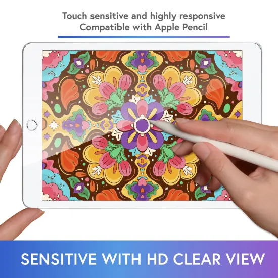 2 Pack Screen Protector for iPad 9th 8th 7th Generation (10.2 inch iPad) (2021/ 2020/ 2019 Models), Tempered Glass HD Clear {4}