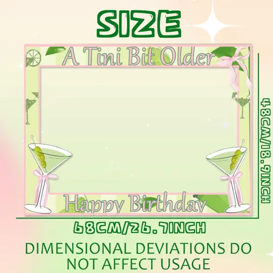 A Tini Bit Older Birthday Party Booth Props Frame Martini Bar Party Decorations Party Supplies Weenies and Tinis Decor for Bachelorette Party Martini Birthday {2}