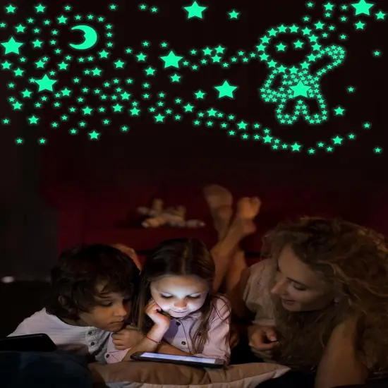 Greingways 201 Pcs Glow in The Dark Stars Stickers for Ceiling Bedroom, Stocking Stuffers for Kids Ages 2-4, 3-5, 4-8, 8-12, Kids Wall Room Decor Toddler Easter Basket Stuffers for Boys Girls {2}