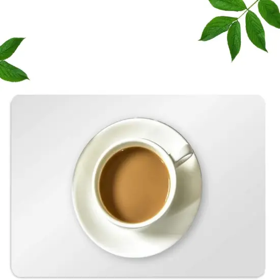 7 Pcs Plastic Placemats Matte Transparent Heat Resistant Washable Table Mats for Dining, Kitchen, 17 x 11 Inches {3}