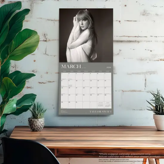 Taylor Swift OFFICIAL | 2026 12x24 Inch (Hanging) 18 Months Monthly Square Wall Calendar | July 2025 - December 2026 | Plastic-Free {5}