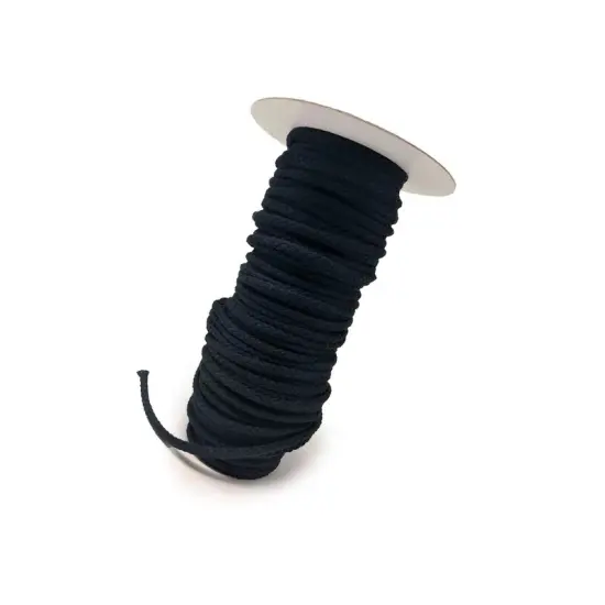 1/4 Inch Round Drawstring Cord Black 144 Yard Full Roll {3}