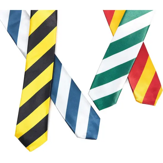 Juvale Wizard School Striped Costume Tie (4 Pack) 4 Colors {3}