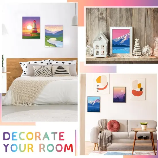 8x10 Inch - 0 Pcs Landscape Pre Drawn Canvas for Painting {5}