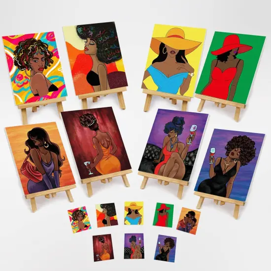 8 Pack Pre Drawn Canvas for Painting for Adults {2}