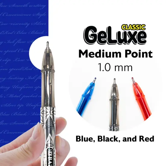 BAZIC GeLuxe Asst. Color Gel Roller Pen (6/Pack) {4}