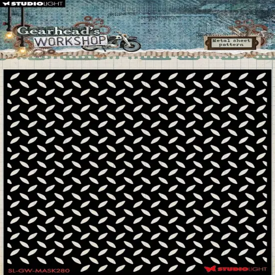 Studio Light Gearhead's Workshop 4.5"X5.83" Stencil-Nr. 280, Metal Sheet {1}