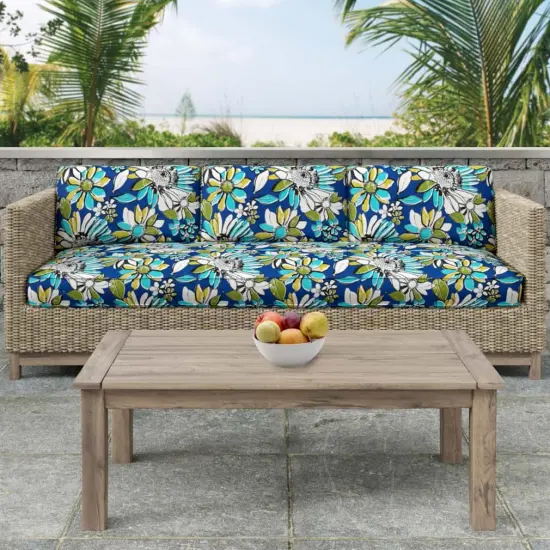 Lapis - Blue Floral Upholstery Fabric 54 Inches" {3}