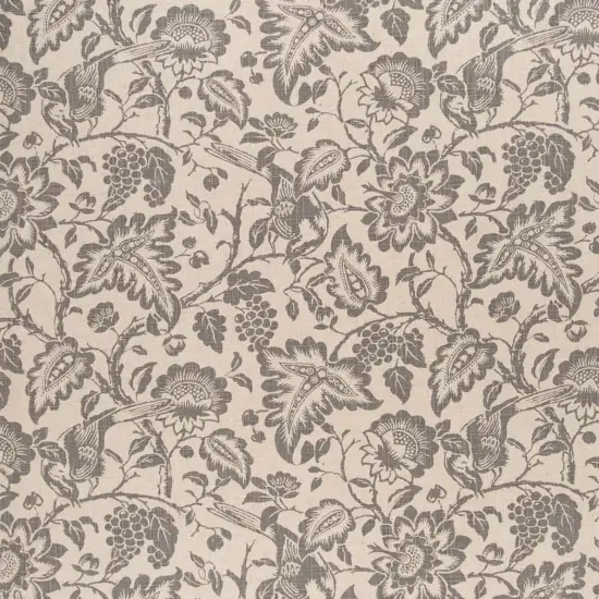 Upholstery Fabric - Grey & Silver Floral Upholstery Fabric 54 Inches" {1}