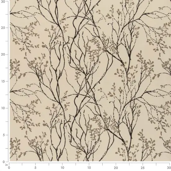 Upholstery Fabric - Black,Grey & Silver Leaves Upholstery Fabric 54 Inches" {3}