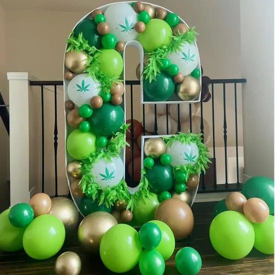 Green Balloons Dark Green Balloon Set, 50 Pcs 12 inch Different Shades Emerald Green Lime Green Confetti Latex Balloons For Jungle Safari Party Supplies {5}