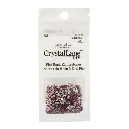 Crystal Lane DIY SS6 Glass Flatback Rhinestones, 1440pcs Fuchsia {3}