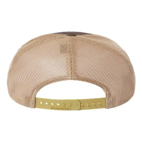 Richardson&reg; R Flex Adjustable Trucker Cap Brown/ Khaki {2}