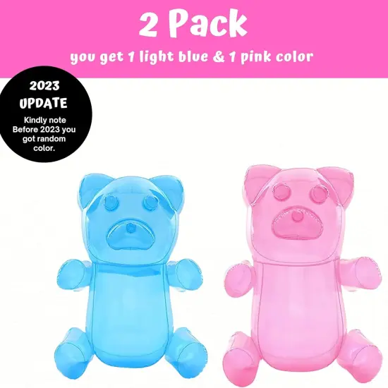 4E's Novelty 2 Pack Inflatable Gummy Bears - 24'' Large Fun Gummy Bear Party Decorations, Colorful Gummy Bear Decor, Perfect Gummy Bear Party Favors {3}
