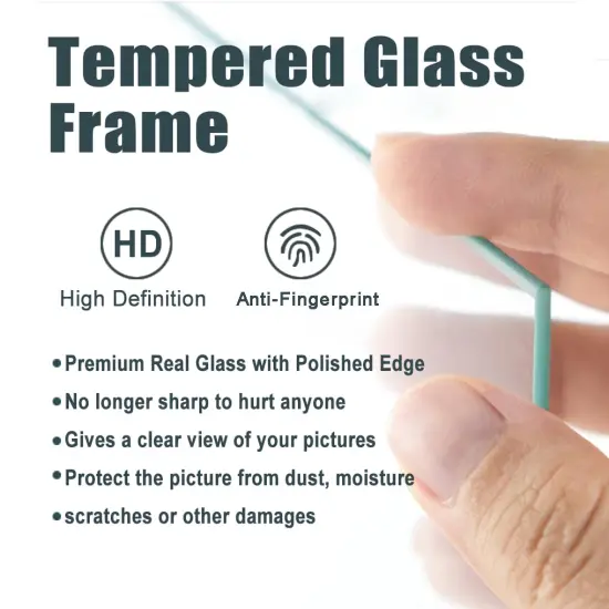 TKYGU 5x7 Natural picture frame with mat 4x6 set of 4, Modern Style Wood Composite frames-Tempered Glass Table or wall-horizontal or vertical frames best gift home decor {6}