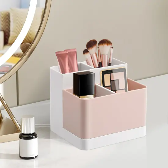 Poeland Desktop Storage Organizer Pencil Card Holder Box Container for Desk, Office Supplies, Vanity Table {6}