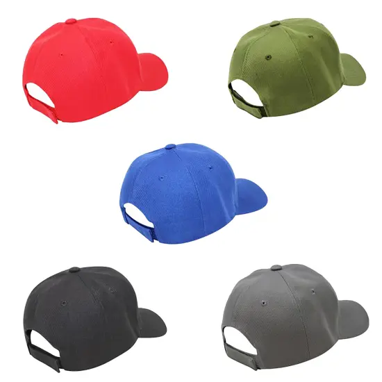 Pack of 5 Mechaly Plain Baseball Cap Hat Adjustable Back {3}