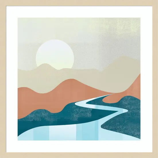 Peaceful Landscape I by Arctic Frame Wood Framed Wall Art Print {1}