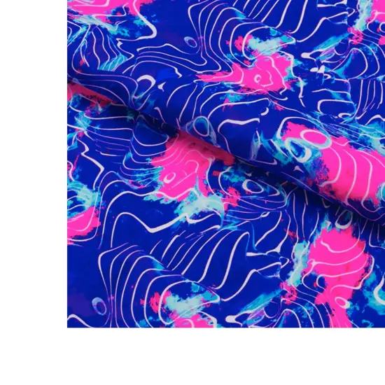 Paintball Waves Printed Spandex Fabric Multicolor {7}