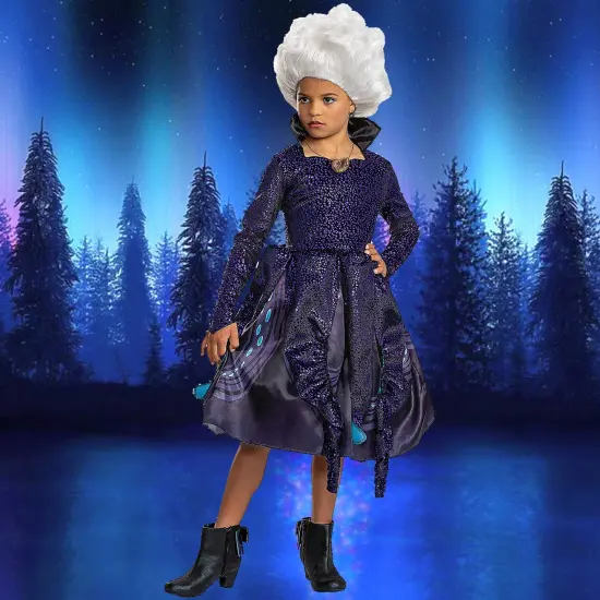 Deluxe Ursula Little Mermaid Kids Costume with Necklace {2}