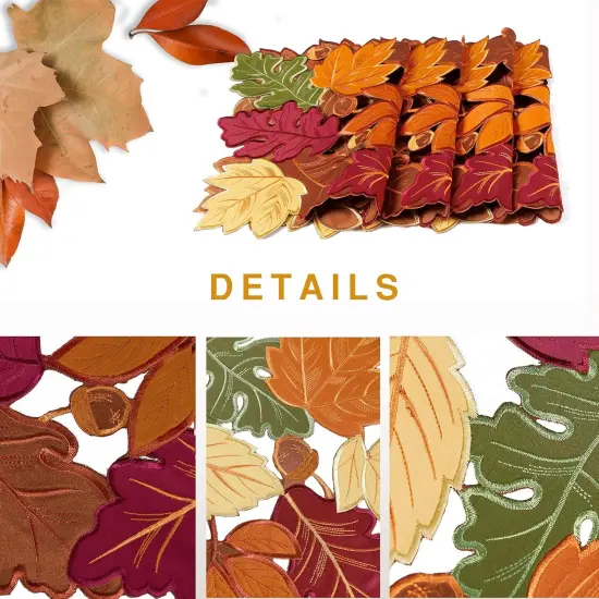 4 PCS Thanksgiving Placemats for Dining Table(Harvest) {5}