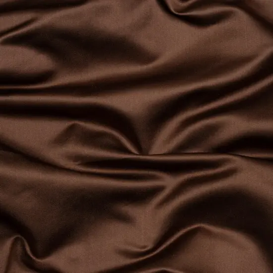 1 Yard Chocolate Brown Silk Duchesse Satin Premium Luxury Fabric Perfect for formal dresses, 59 Inches Width {1}