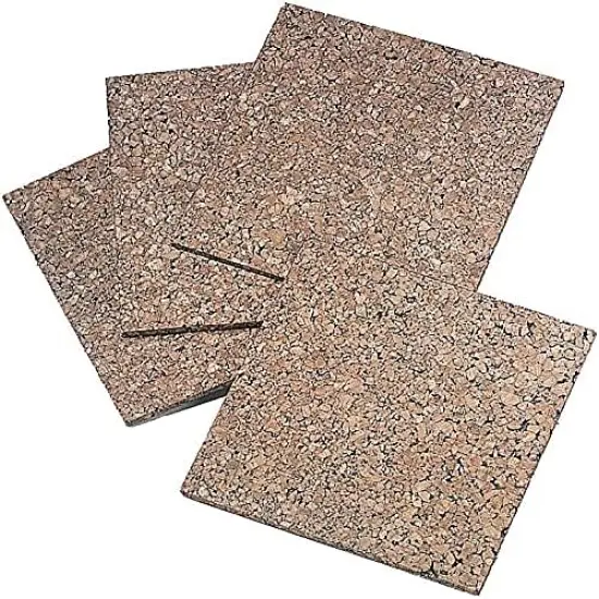 4 Count Natural Cork Boards - 12" x 12" {5}