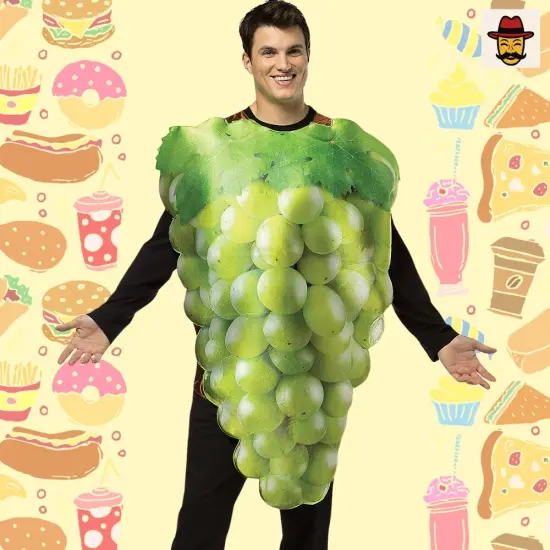 Green Grapes Costume Funny Fruit Tunic One Pieces Halloween Party Outfit {5}