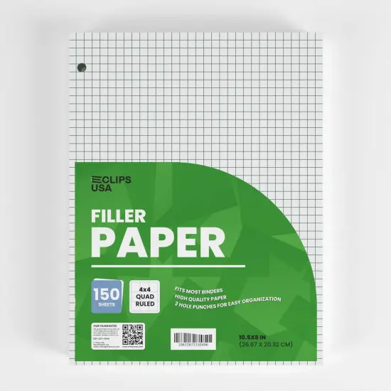 Quad-Ruled Filler Paper &ndash; 150 Sheets &ndash; 36 Packs {2}