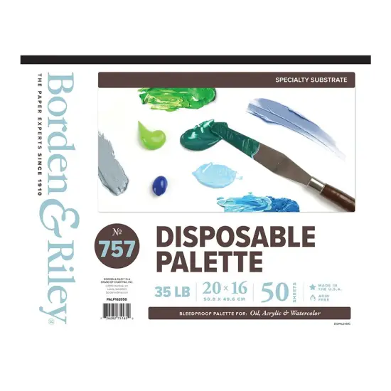 Borden & Riley&reg; #757 Disposable Palette, 16x20 Pad {1}