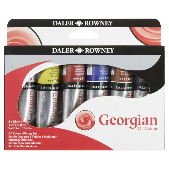 Daler-Rowney Georgian Oil Paint Mixing Set 6/Pkg-Assorted Colors {2}