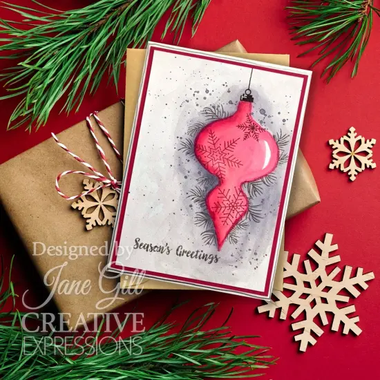 Woodware Clear Stamps Paintable Shapes 4"X6"-Singles Fancy Drop {3}