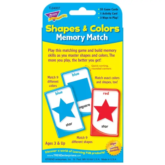 Shapes & Colors Memory Match Challenge Cards&reg; {4}