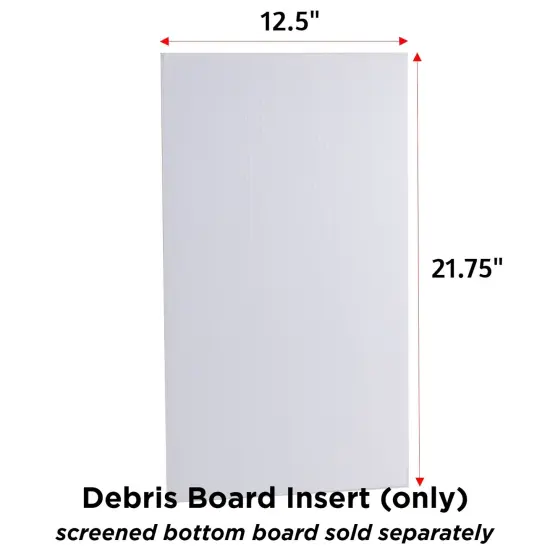 Stoney Acres Beekeeping Debris Board, Plastic Debris Board Only, for 8 Frame Beehive Screened Bottom Board, Amish Made {6}