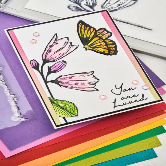 Sizzix A5 Clear Stamp Set With Stencil By Stacey Park-Farfalllina, Cosmopolitan {3}