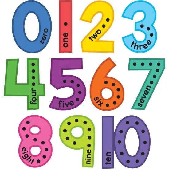 Colorful Jumbo Numbers Bulletin Board Set {1}