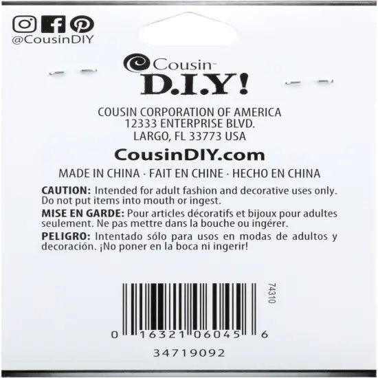 CousinDIY Jewelry Basics Metal Findings 400/Pkg-Black Jump Rings 4mm To 6mm {2}